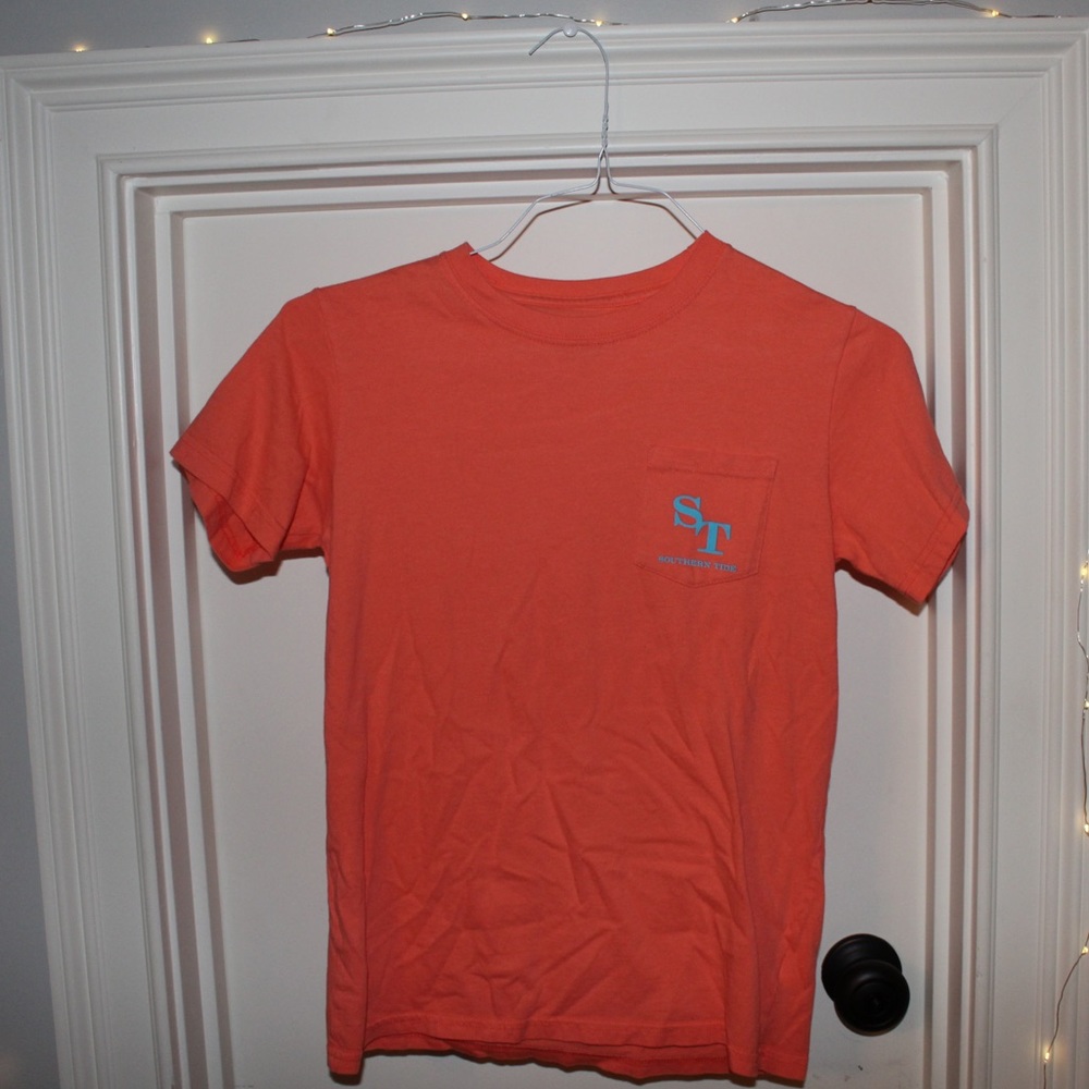 Kids Tee Shirt in Nautical Orange by Southern Tide